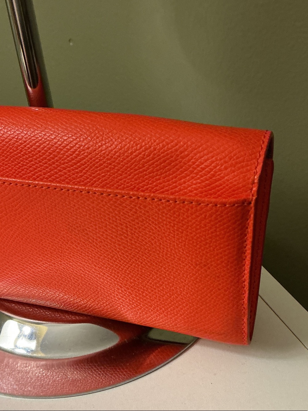 Coach Pop Slim Envelope Orange Leather Signature Clutch Wallet Set SEE PHOTOS - Picture 3 of 14